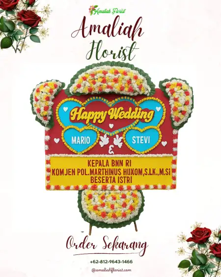 Papan Bunga Pernikahan Sukopinggir